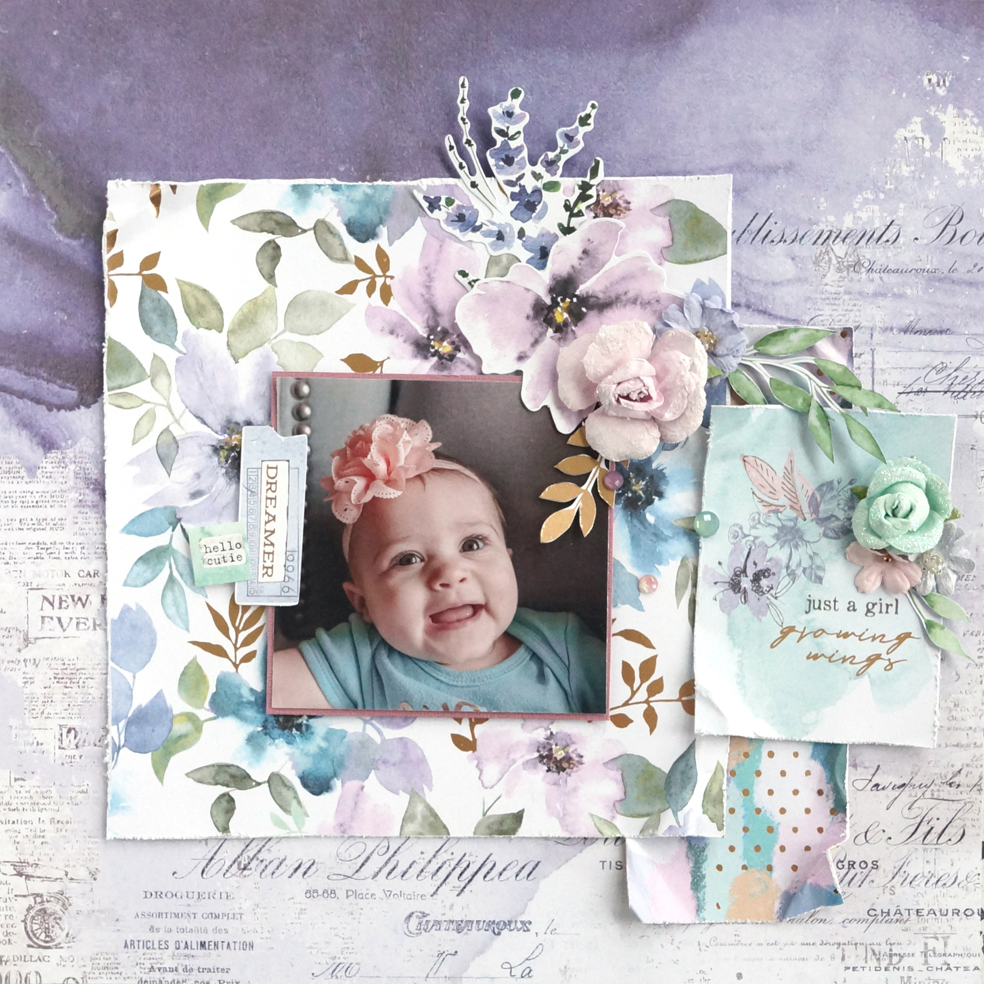 Baby Scrapbook Layout