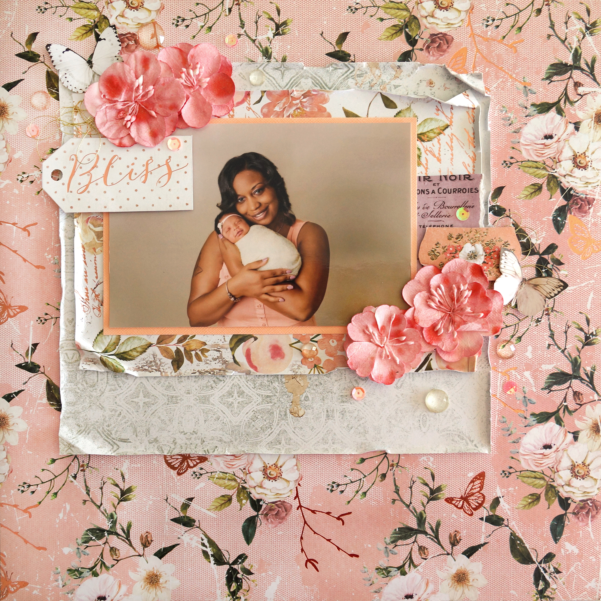 Newborn Photography Scrapbook Layout